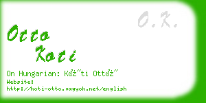 otto koti business card